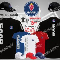 Тениска и шапка SAAB st-saab, снимка 1 - Тениски - 43602904