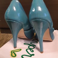 Обувки официални сини 36 номер, снимка 2 - Дамски обувки на ток - 32954200