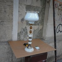 Голяма масивна лампа НРБ    64  см, снимка 6 - Антикварни и старинни предмети - 43370274
