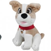 Куче с червена каишка 28см, снимка 1 - Плюшени играчки - 39345510
