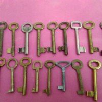 3 бр.Стари голями железни ключове за брави-11 см-, снимка 5 - Ключове - 28207766