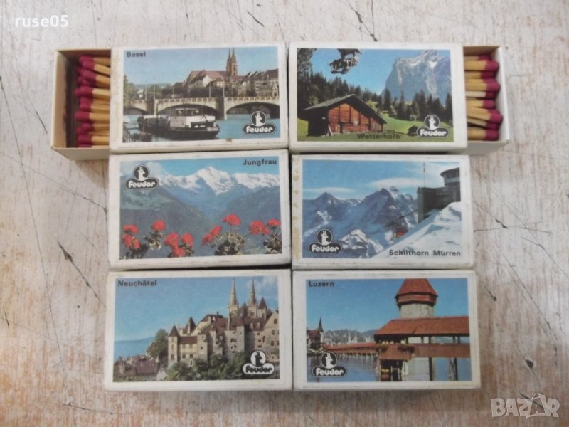 Лот от 6 бр. кибрита "Feuder", снимка 1
