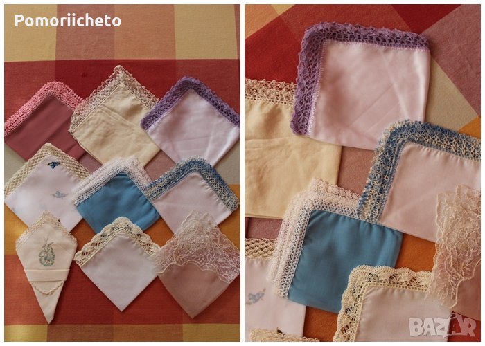 Кърпички -мъжки, дамски, детски, с дантела на една кука, снимка 1