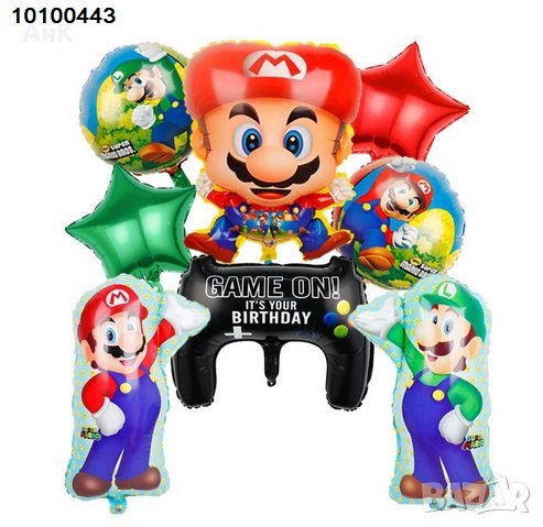 Сет балони със Супер Марио и Луиджи, снимка 1