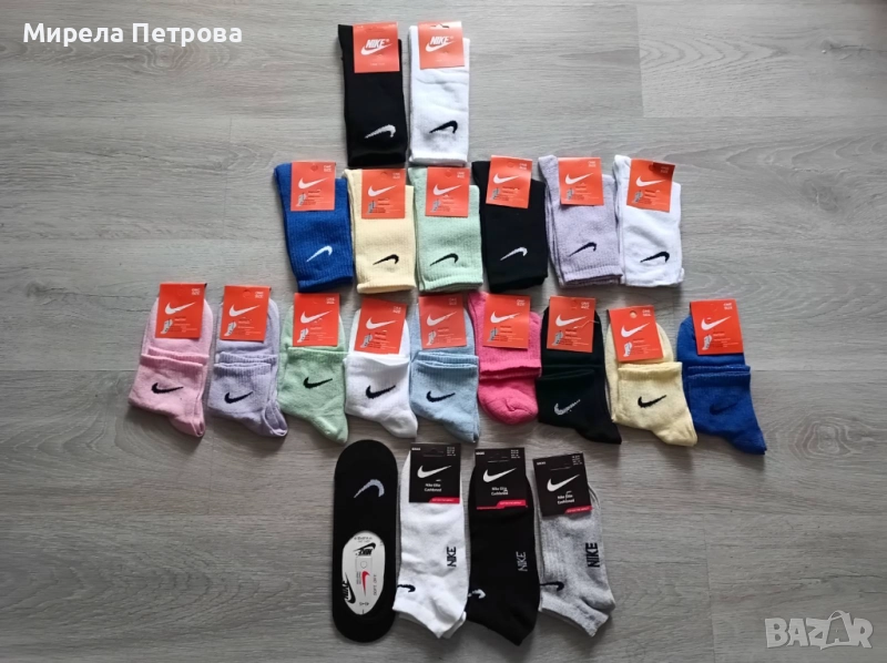 ПАМУЧНИ ЧОРАПИ NIKE различни цветове , универсален РАЗМЕР, снимка 1