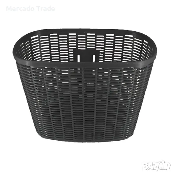 Кошница за велосипед Mercado Trade, Предна, Ситна мрежа, Черен, снимка 1