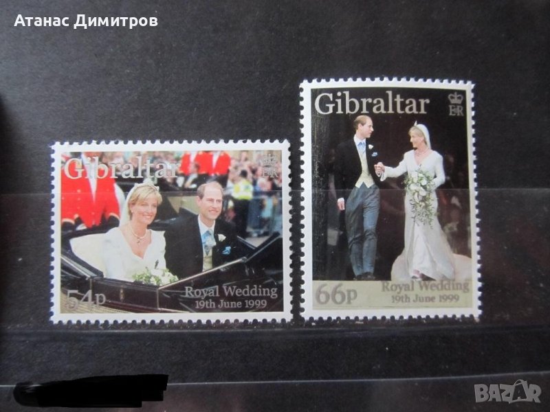 Чисти марки Сватбата на Принц Едуард и Софи 1999 от Гибралтар , снимка 1
