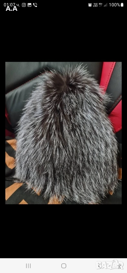 Шапка от естествен косъм-лисица, снимка 1