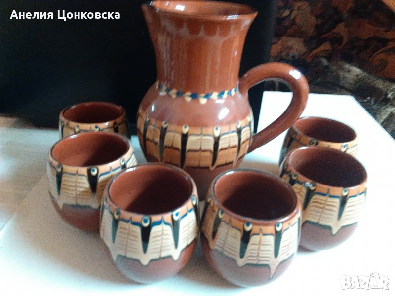 Керам.сервиз за вино №1 , снимка 1