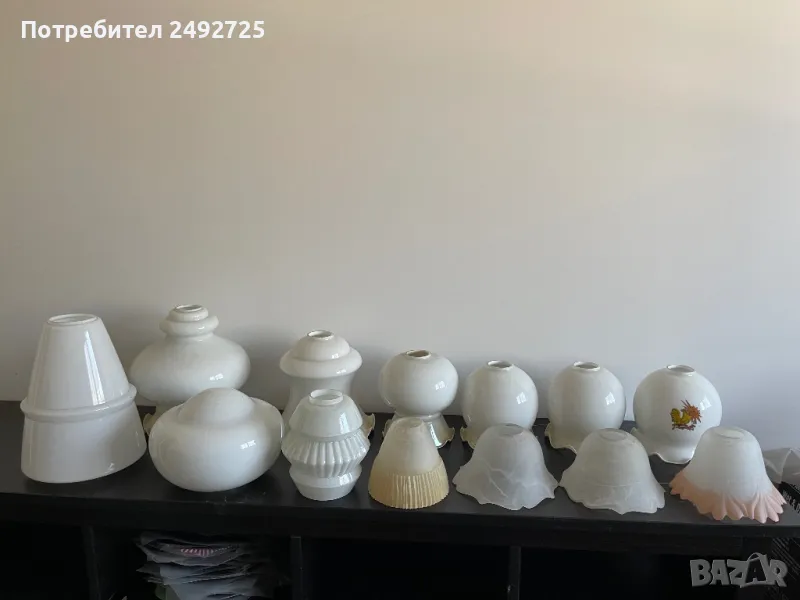  стъклено тяло, плафон за лампа различни, снимка 1