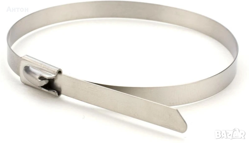 Кабелна лента стоманена 300х4.5мм /100бр пакет/, снимка 1