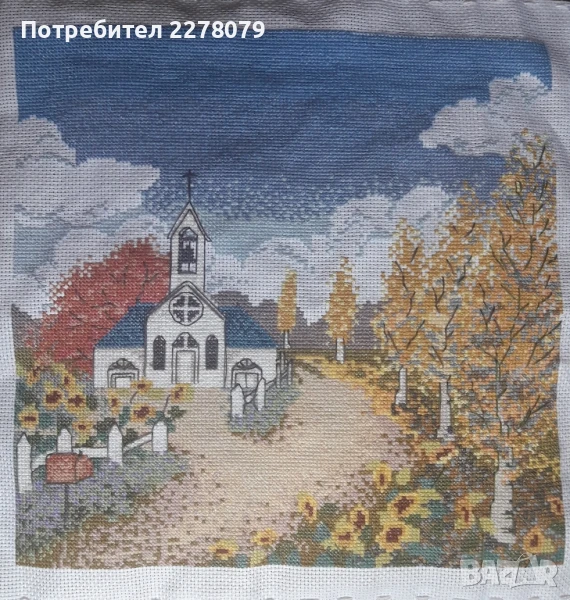 Ръчен гоблен "Църквата", снимка 1