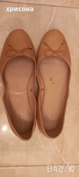 Дамски балеринки в пастелен жълт цвят, снимка 1