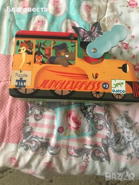 Djeco пъзел влак в гората 16 части, снимка 1