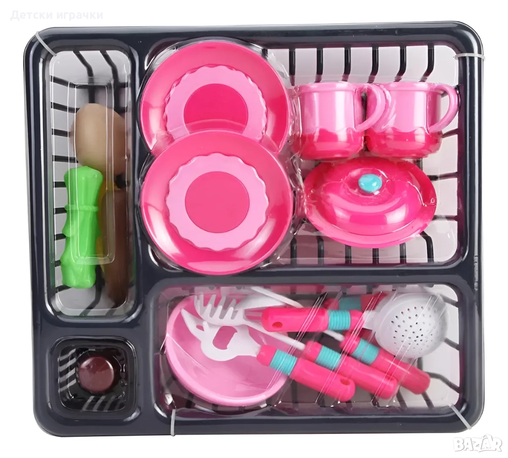 Детски кухненски комплект със сушилник и зеленчуци , снимка 1