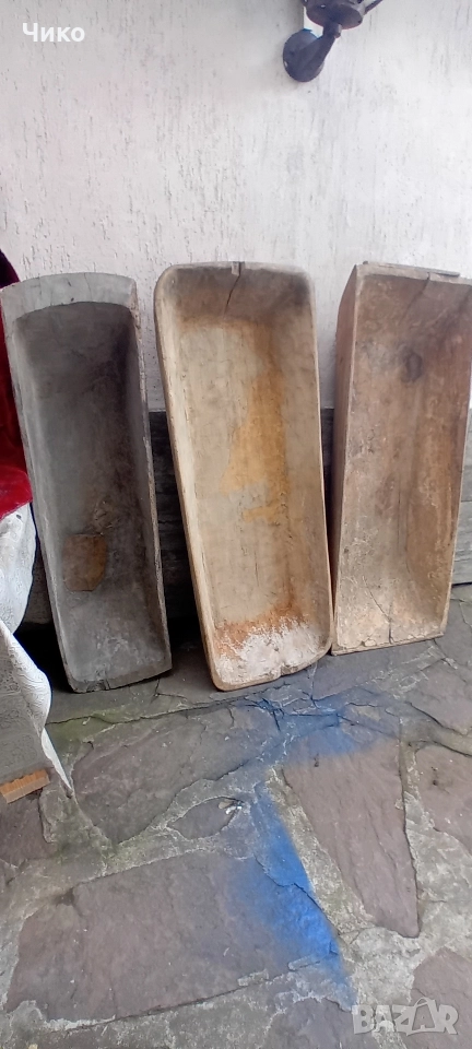3бр стари дървени нощви, снимка 1