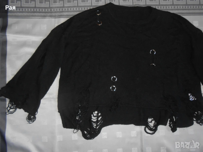 Блуза скъсан ефект m&t fashion, снимка 1