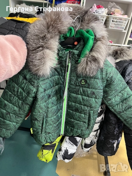 Зимно яке Деги с естествен пух Размери -86,92,98,104,110см, снимка 1