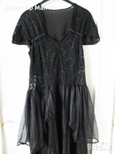 Театрална карнавална рокля в стил 1923 г. дантела воал, неглиже, отлична, снимка 1