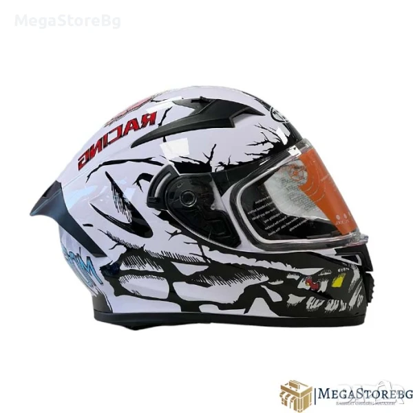 Каска за мотор 108 - размер L - White, снимка 1