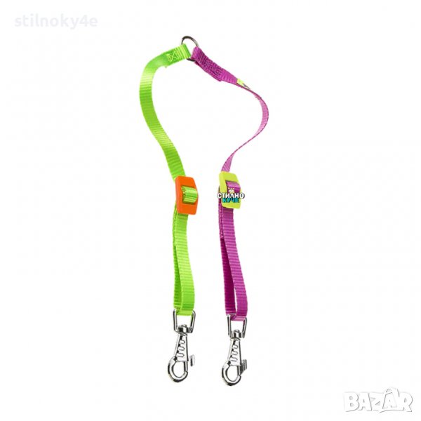 Повод за две кучета Двоен кучешки повод Приставка за водене на две кучета с един повод, снимка 1