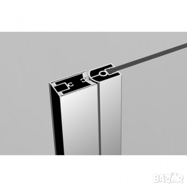 Алуминиев профил ICS 113-2 - за монтаж на паравани към стена, снимка 1