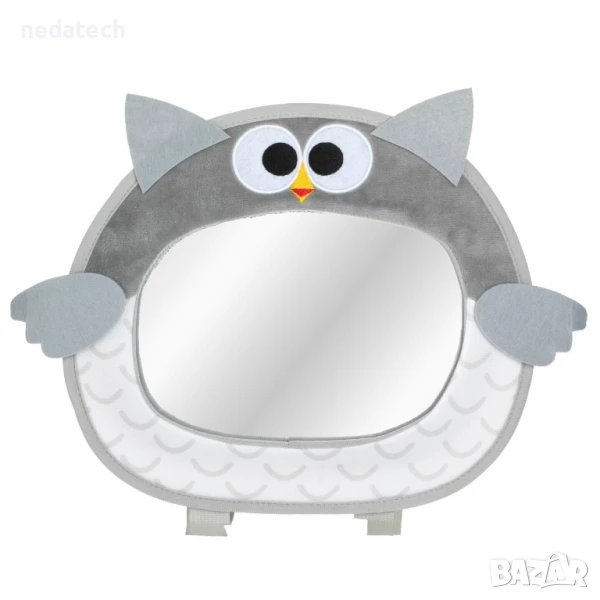 Огледало за кола за наблюдение на бебето, Бухалче, 30x25 см., снимка 1