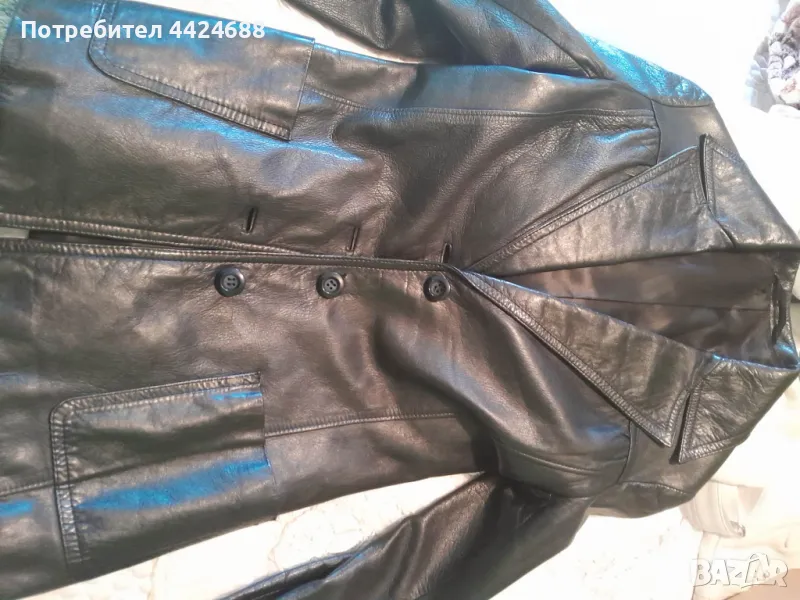  ДАМСКО КОЖЕН САКО  ЧЕРНО.ЕСТЕСТВЕНА-КОЖА, снимка 1