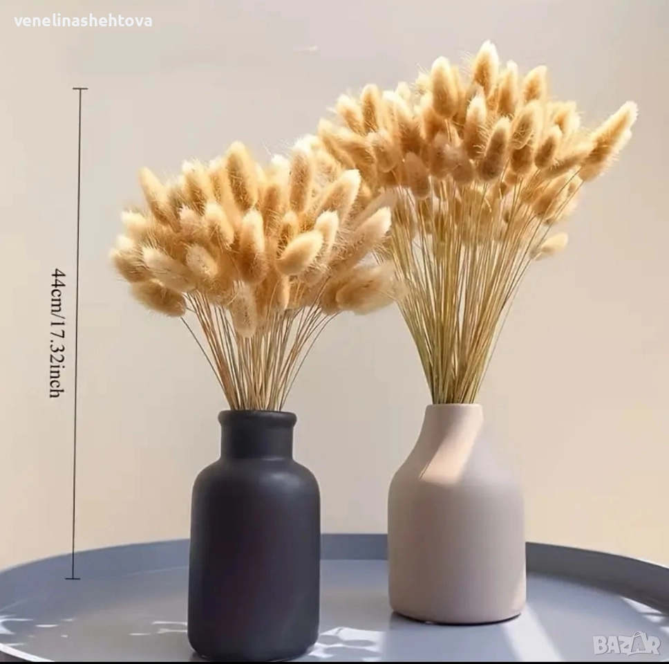 70 стръка заешка опашка декорация на букети ваза изкуствена пампас трева , снимка 1