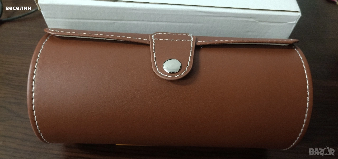 Луксозна кутия за три часовника от еко кожа, снимка 1