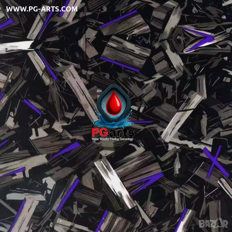 Фолио за хидрографика FORGET CARBON PURPLE 50, снимка 1