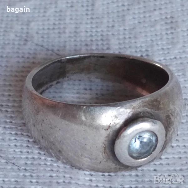Сребърен пръстен с топаз., снимка 1