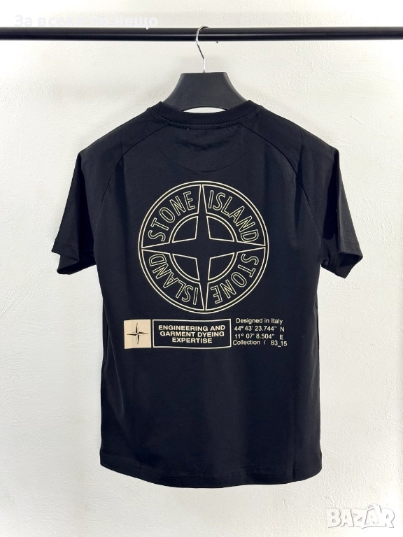 Stone Island Мъжка Черна Тениска👕Мъжка Блуза С Къс Ръкав В Черен Цвят Код V.B.23, снимка 1