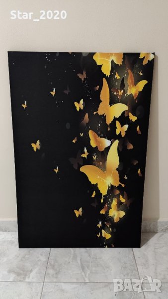 Светеща картина с LED осветление - пеперуди , снимка 1