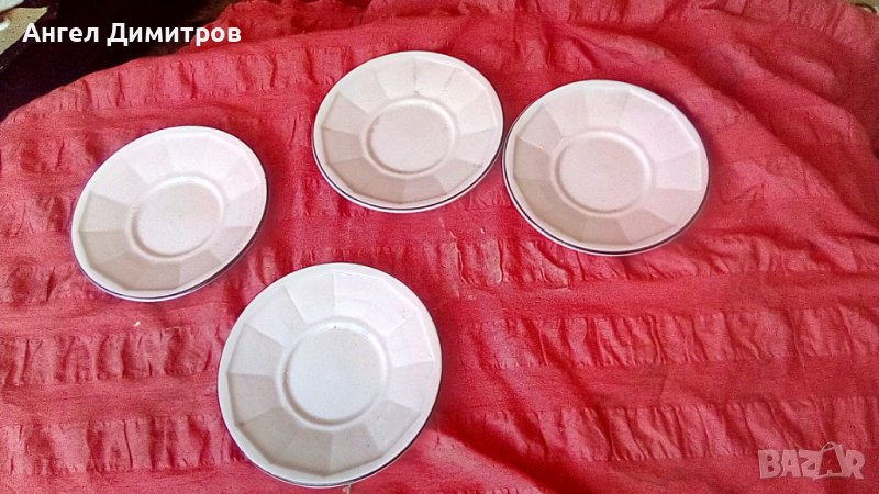Стар високачествен оригинален порцелан Гърция 4 чинии нови , снимка 1