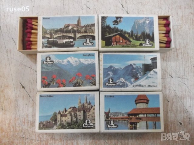 Лот от 6 бр. кибрита "Feuder"