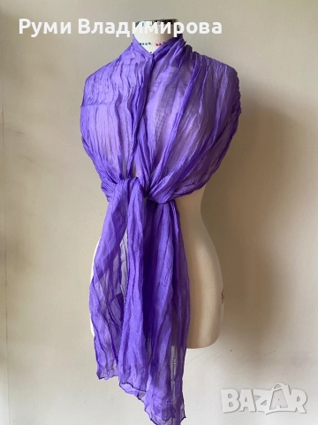 Люляково лилав шал/ различни видове, снимка 8 - Шалове - 47966870