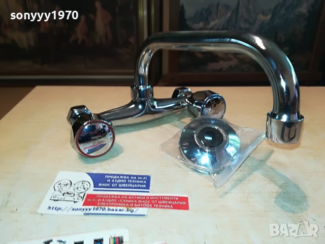 ЧЕШМА НОВА ЗА СТЕНА С ДВЕ ВРЪТКИ 0505231130, снимка 2 - Смесители - 40598268