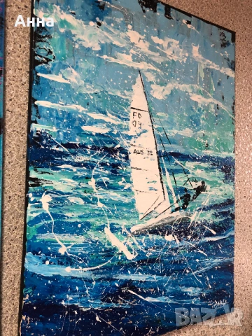 Авторска абстрактна картина, снимка 9 - Картини - 53601417