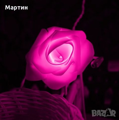 Розови Рози LED светещи за декорация Коледа - елегантен лукс и романтично усещане, снимка 6 - Декорация за дома - 26861934