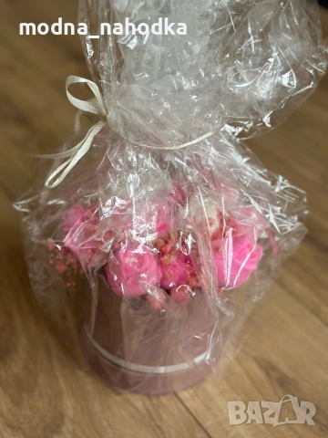 Букет рози от свещи, снимка 4 - Декорация за дома - 53381185