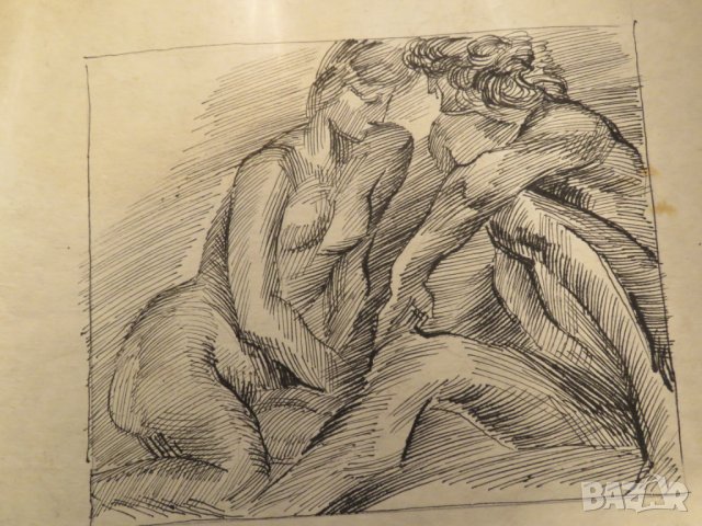картина  Мъж и жена в ухажване и  нежност - едно  красиво общуване на телата  18 + 