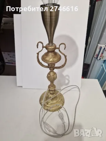 Бронзова настолна лампа ретро., снимка 4 - Антикварни и старинни предмети - 49533489