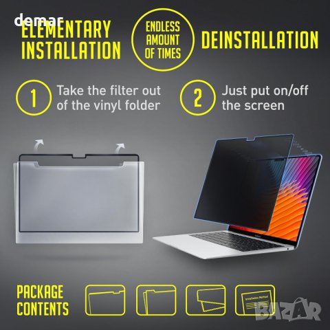 VINTEZ Подвижен филтър за MacBook Pro 16-А2141; MacBook Air 13.6-А2681, снимка 5 - Друга електроника - 42936226