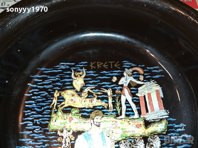 hand made in 24k gold in greece-пепелник 11см керамика 1103232002, снимка 6 - Антикварни и старинни предмети - 39965110