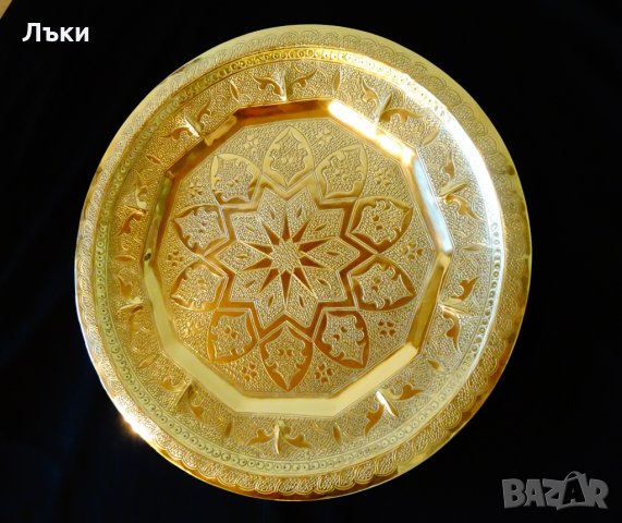 Старинен персийски поднос,плато 850 гр. , снимка 3 - Антикварни и старинни предмети - 29069052