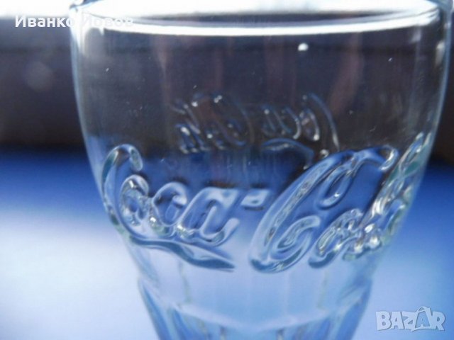 Чаша Кока Кола, стъклена, с релефно лого Coca Cola, за ценители, снимка 2 - Чаши - 32614765