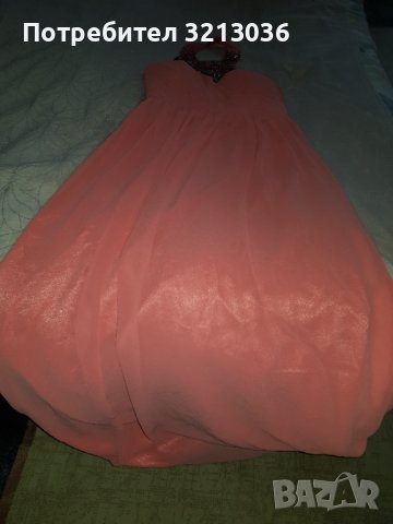 Официална дамска рокля цвят корал, нова марка Little Mistress London,размер uk 10,EU 38, снимка 2 - Рокли - 39392531