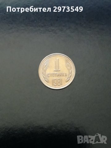 1 стотинка 1981 г. , снимка 1 - Нумизматика и бонистика - 32878527