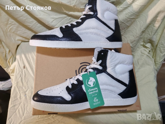 Високи мъжки кецове от естествена кожа GROUNDIES №45, снимка 6 - Кецове - 51657179